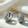 Pendientes de superventas transfronterizos europeos y americanos, cierres de oreja de circonita de cobre, totalmente incrustados de diamantes, adecuados para ir al trabajo, con un toque de lujo ligero y de alta gama, pendientes para mujer