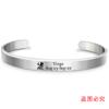Pulseira aço inoxidável Europa e Estados Unidos transfronteiriço 12 constelações pulseira aberta presente de feriado presente de família gravação pulseira de aço titânio