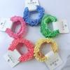 Acessórios de cabelo de renda pérola diamante transfronteiriços corda de cabelo de banda de couro básica 2 cartões código de barras corda de cabeça anel de cabelo de banda de couro 2 yuan