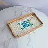 Cesta de ratán cesta para postres doméstica color concha de caramelo restaurante bandeja avanzada bandeja de ratán para frutas bandeja de almacenamiento cesta de frutas