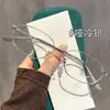 Armação de Óculos Elegante Estilo Gatinho Aro Pequeno Liga de Metal, Armação Dourada Doce e Cool, Óculos com Filtro de Luz Azul Personalidade Influenciador Digital Estilo Ins para Mulheres