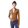 Kangnian Primavera Terciopelo Delgado Ropa de Yoga Top Cárdigan Manga Larga Cálida Ropa de Fitness Casual Adelgazante Chaqueta Deportiva para Correr