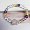 Nueva pulsera de cuentas de azúcar de cristal blanco para mujer, nicho de alta gama, pulsera de zorro de nueve colas de cristal de fresa, joyería al por mayor