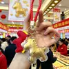 2026 Ano do Cavalo Ouro Puro 999 Fique Rico Imediatamente Pingente de Celular Bolsa Corrente para Celular Pingente de Chaveiro Presente