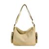 2025 Nova Bolsa de Lona Lavada Bolsa Mensageiro Bolsa de Ombro Casual da Moda Grande Capacidade Bolsa Feminina Mais Fácil para Combinar Bolsa