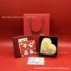 Amor no Dia dos Namorados Chinês Peça de Ouro em Forma de Coração 52mg Ouro Puro 999 Presente de Dia dos Namorados Chinês Ouro Casca d'Água Atacado