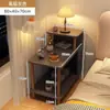 Mesita de Noche con Bordes Estrechos, Estante Pequeño de Almacenamiento Moderno y Sencillo, Mesita de Café Pequeña para Dormitorio, Popular para Niños, Sencillo para Uso en Alquiler