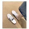 Sapatos de Treino Moral de Comércio Exterior para Mulheres, Verão Couro Genuíno Solas Grossas, Sapatos Brancos Casuais Forrest Gump com Aumento de Altura, Sapatos de Lona Baotou Meio-Slip