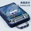 Bolsa de documentos de malla con 11 compartimentos, Bolsa clasificadora por materia en forma de L, Bolsa de mano con cremallera para tareas de estudiante, Bolsa de almacenamiento