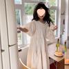 Vestido de Manga Abullonada para Niñas Verano 2024 Nuevo Falda Infantil Manga Corta Vestido de Princesa Dulce y Abullonado Trendy