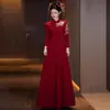 Vestido de Brindis de Novia 2026 Vestido de Compromiso de Primavera para Mujer, Ropa Casual el Día de la Boda, Nuevo Estilo Chino Elegante de Gama Alta Vestido Largo