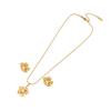 Collar de Acero de Titanio 18K con Patrón Irregular de Moda Joyería para Mujer Juego de Aretes Collar Sencillo de Personalidad Acero Inoxidable
