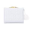 Bolsa de Cartera Pequeña Linda de Conejo, Bolso para Tarjetas, Cartera de Monedas Corta Japonesa para Niña, Accesorios Colgantes de Bola Esponjosa en Relieve, Cartera con Cierre