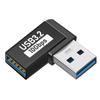 Adaptador USB 3.1 Tipo-C codo recto codo lateral codo estéreo codo en U transmisión de datos de 5-10 GB