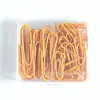 Clips para Papel de Colorido Más Vendidos Transfronterizos 28mm 50mm Recubiertos de Plástico Caja de Dos Compartimentos Clips para Papel de Color Caramelo Al por Mayor