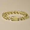 Pulsera de Citrino Natural 7A para Mujer, Pulsera Pixiu Atrae Riqueza para Hombre, Regalo de Buena Suerte de Verano Pixiu para Novia o Novio