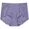 Pantaletas de encaje sin costuras Xiaotianer para mujer, transpirables, talla grande, huecas, con empalme de seda helada, sexys, entrepierna de algodón puro, bragas para mujer