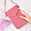 2025 Nueva Bolso Pequeño Cruzado de un Solo Hombro con Hebilla al por Mayor Corazón Transparente Pantalla Táctil Minimalista Vertical para Teléfono de Estudiante