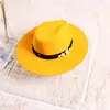 Nuevo sombrero para mujer de otoño e invierno 2015 sombrero de copa de ala ancha estilo británico sombrero de copa de punto para otoño e invierno sombrero de jazz sombrero de pareja