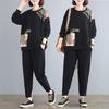 Chalecos sueltos de talla grande para madres de mediana edad y mayores, traje deportivo de ocio para mujer de dos piezas, primavera y otoño