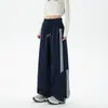 Pantalones de trabajo de pierna ancha a rayas y bloques de color de secado rápido para deportes, primavera y otoño 2026, para hombres y mujeres, con un elegante diseño curvo y pantalones largos casuales