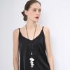 Collar transfronterizo con explosiones de Amazon, estilo europeo y americano, hojas de ginkgo, cadena de lana de aleación de moda para mujer.