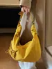 Bolsa de tela de nailon gran capacidad estilo nuevo 2026 diseño nicho para chicas plisada tipo empanada bandolera bolsa cruzada para ir al trabajo