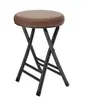 Taburete Plegable para Uso en Casa, Taburete Pequeño para Tocador, Recámara, Sala de Estar, Silla Portátil Suave Acolchada, Taburete Redondo para Casa de Alquiler