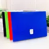 Oficina de Estudiantes Clasificación Organización Inserto Transparente Color Puro Simple A4 Bolsa de Archivo Multicapa Carpeta de Almacenamiento Maletín Bolsa de Acordeón