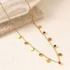 Estilo Europeo y Americano Versátil Lujo Ligero Diseño de Nicho Cadena para Clavícula Cadena de Suéter Collar de Acero de Titanio para Mujer No se Desvanece Chapado en Oro de 18K