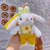Celebridad de Internet Dibujo Animado Peluche Vestido de Princesa Conejo de Orejas Largas Llavero Conejo Disfrazado Lindo Colgante para Bolso Pequeño Regalo