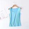 Chaleco de verano sin mangas con tirantes, holgado, de talla grande, para mujer, de modal, con base de color liso.