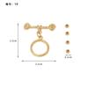 Coleção de Acessórios com Botões de Pérola Cobre Banhado Ouro Real Microincrustação Pulseira Colar DIY Feito à Mão Conexão em Espiral Fivela OT