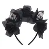 Nova Tiara de Halloween Crânio Escuro Decoração de Festa de Halloween Tiara Acessórios de Decoração Cosplay