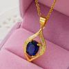 Colgantes de Zirconia de Color Personalizados para Mujer, Moda de Alta Gama, Joyería de Lujo Ligero, Ventas Directas de Fábrica, Nuevos Accesorios Transfronterizos