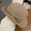 Sombrero Fedora de Punto Vintage con Ala Enrollada para Mujer, Estilo Literario Otoño e Invierno, Sombrero de Pescador de Ala Ancha, Gorra de Lana Adelgazante