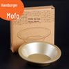 Molde de hambúrguer direto da fábrica, molde para fazer hambúrguer, molde de hambúrguer redondo dourado, molde de pão antiaderente, assadeira