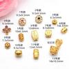 Cor de ouro areia incrustado contas de zircão seis palavras provérbios sachê diy pulseira colar frisado solta contas acessórios de jóias