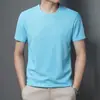 Nueva Camiseta de Manga Corta tipo Waffle para Hombre, Casual de Verano Color Sólido Cuello Redondo Holgada de Punto Hombro Derecho Manga Media Top para Hombre