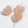 Doces Macios Coração Formato de Coração Açúcar Pêssego Coração Contas de Resina Bolas Pequenas de Diamante DIY Corrente de Celular Contas Soltas Acessórios de Joia Atacado
