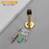 Tope de Puerta Doméstico de Acero Inoxidable Alargado para Parte Superior de Puerta sin Perforaciones Puerta Tope Puerta de Vidrio de Baño Limitador Anticolisión Tope de Puerta de Goma