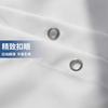 Cortina de ducha de baño con falda de botones empalmados Poliéster Impermeable Botón Lino Cortina de baño Estilo Lujo Ligero