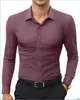 Camisa Polo Blanca de Manga Larga para Hombre con Botones, Elástica en Cuatro Direcciones, Más Vendida Transfronteriza, Bestseller de Negocios, Impresión Digital de Amazon
