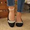 Nuevos Zapatos de Abuela Elegantes de Estilo Francés con Punta Fina, Boca Baja, Cadena de Pedrería, Modelos de Primavera y Otoño, Planos para Commuter de Socialité para Mujer