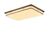 EYPHI/ Nueva Luz de Techo para Sala de Estar Estilo Chino Madera de Nogal Negro Norteamericano Dormitorio Retro Estudio Protección Ocular Techo