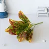 Planta Verde de Simulación 9 Cabezas Cambiante de Color Sensación de Pegado con Madera Banyan Dorado Planta de Interior para Sala de Estar Pared de Plantas Decoración de Paisaje