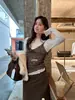 Conjunto de dos piezas para mujer: top camisola de encaje patchwork de otoño color verde limón + camiseta, top de encaje francés en capas