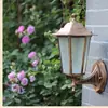 Lámpara de Pared Solar de Vidrio Diamante para Exteriores Estilo Chino Nuevo para Patio de Villa Pasillo Balcón Lámpara de Pared Impermeable Super Brillante Luz para Jardín