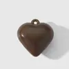 Moda Versátil Sencillo Dopamina Acrílico Corazón 3D Agujero para Colgar Colgante Accesorios para Joyería DIY Colgante Decorativo