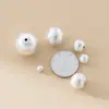 Cuentas de plata finamente cepilladas, de pared gruesa, plateadas en plata 925, 3-16 mm, cuentas espaciadoras redondas, cuentas sueltas para pulseras, accesorios hechos a mano, S1201